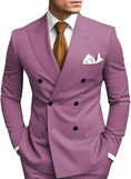 Charger l'image dans la visionneuse de la galerie, Double Breasted Peak Lapel 2 Piece Mens Slim Fit Suit