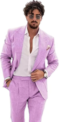 Load image into Gallery viewer, Summer Casual Linen Men's 2 Piece Suit Blazer Pants Set
