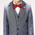 Bild in Galerie-Betrachter laden, Grey Plaid Elegant 5 Piece Boys Suits