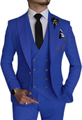 Load image into Gallery viewer, Stylish Peak Lapel Double Breasted One Button 3 Piece Men's Suit