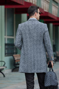 Load image into Gallery viewer, Men's Wool Coat Winter Double Breasted Long Coat 2780