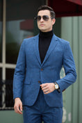Load image into Gallery viewer, Classical Woollen Herringbone Business 2 Pieces Mens Suits
