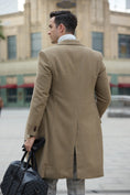 Load image into Gallery viewer, Men's Wool Coat Winter Double Breasted Long Coat