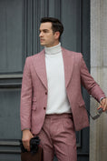 Load image into Gallery viewer, Retro Tweed Woollen Herringbone 2 Pieces Mens Suits 2789