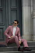Load image into Gallery viewer, Retro Tweed Woollen Herringbone 2 Pieces Mens Suits 2789