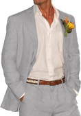 Charger l'image dans la visionneuse de la galerie, Summer Casual Beach Wedding 2 Piece Linen Men Suits
