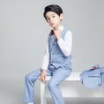 Load image into Gallery viewer, Denim Blue Classic 5 Piece Boys Suits