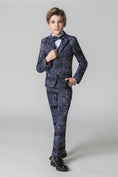 Load image into Gallery viewer, Unique Design Slim Fit Modern 5 Piece Boys Suits