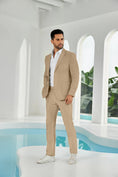 Load image into Gallery viewer, Summer Seersucker Striped 2 Piece Men's Suit (Upgraded Version)