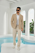 Load image into Gallery viewer, Seersucker Striped Men's Summer Blazer