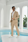 Load image into Gallery viewer, Summer Seersucker Striped 2 Piece Men's Suit (Upgraded Version)