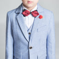 Load image into Gallery viewer, Denim Blue Classic 5 Piece Boys Suits