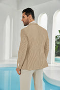 Load image into Gallery viewer, Seersucker Striped Men's Summer Blazer