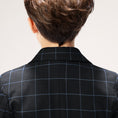 Charger l'image dans la visionneuse de la galerie, Navy Plaid Elegant 5 Piece Boys Suits