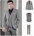 Load image into Gallery viewer, Stylish Peak Lapel Double Breasted One Button 3 Piece Men's Suit