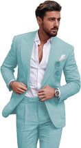 Load image into Gallery viewer, Summer Casual Linen Men's Slim Fit 2 Piece Suit