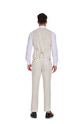 Load image into Gallery viewer, Beige Grey Retro Linen Beach Wedding Summer 3 Pieces Men Suits