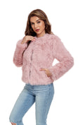 Load image into Gallery viewer, Pink Winter Coats Fleece Cropped Jacket