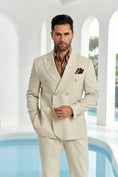 Load image into Gallery viewer, Designer Style Double Breasted 2 Pieces Men's Suits Jacket+Pants