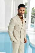 Load image into Gallery viewer, Designer Style Double Breasted 2 Pieces Men's Suits Jacket+Pants