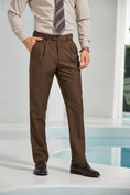 Load image into Gallery viewer, Coffee Men's Pants for Party, Wedding and Business 2566