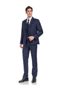 Load image into Gallery viewer, Plaid Men's 3 Piece Slim Fit Suits (MORE COLORS+)