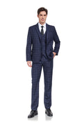 Load image into Gallery viewer, Plaid Men's 3 Piece Slim Fit Suits (MORE COLORS+)