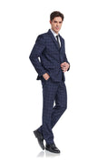Load image into Gallery viewer, Plaid Men's 3 Piece Slim Fit Suits (MORE COLORS+)