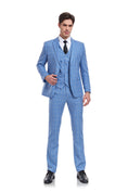 Load image into Gallery viewer, Plaid Men's 3 Piece Slim Fit Suits (MORE COLORS+)