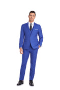 Load image into Gallery viewer, Navy Party Business Banquet 3 Piece Men Suits