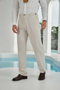 Charger l'image dans la visionneuse de la galerie, Beige Linen Beach Wedding Men Summer Suits (MORE CHOICE+)🔥