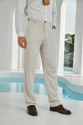 Charger l'image dans la visionneuse de la galerie, Beige Linen Beach Wedding Men Summer Suits (MORE CHOICE+)🔥
