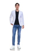 Charger l'image dans la visionneuse de la galerie, White Men's Two Button Blazer for Party, Wedding and Business