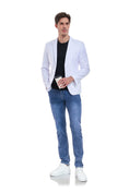 Charger l'image dans la visionneuse de la galerie, White Men's Two Button Blazer for Party, Wedding and Business