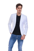 Charger l'image dans la visionneuse de la galerie, White Men's Two Button Blazer for Party, Wedding and Business