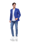 Load image into Gallery viewer, Royal Blue Men's Two Button Blazer for Party, Wedding and Business