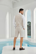Charger l'image dans la visionneuse de la galerie, Beige Linen Beach Wedding Men Summer Suits (MORE CHOICE+)🔥