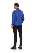 Load image into Gallery viewer, Blue Men's Urban Stylish Casual Business Slim Fit Long Sleeve Button Up Dress Shirt