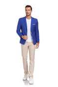 Load image into Gallery viewer, Royal Blue Men's Two Button Blazer for Party, Wedding and Business