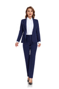 Load image into Gallery viewer, Navy Women's 2 Piece Office Work Suit Set