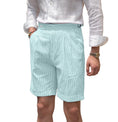 Charger l'image dans la visionneuse de la galerie, Seersucker Striped Expandable Waist Men's Summer Shorts