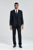 Load image into Gallery viewer, Royal Blue Stripe Men's 3 Piece Suits