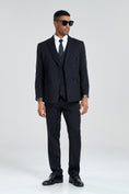 Load image into Gallery viewer, Royal Blue Stripe Men's 3 Piece Suits