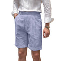Charger l'image dans la visionneuse de la galerie, Seersucker Striped Expandable Waist Men's Summer Shorts