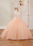Load image into Gallery viewer, Flower Girl Dresses Applique Tulle Pageant Princess Gown