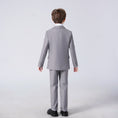 Charger l'image dans la visionneuse de la galerie, Light Grey Formal Classic 5 Piece Boys Suits