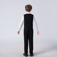 Load image into Gallery viewer, Black Striped Modern 4 Piece Boy's Formal Suits