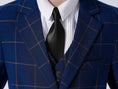 Charger l'image dans la visionneuse de la galerie, Blue Plaid Elegant 5 Piece Boys Suits