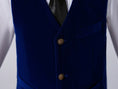 Cargar la imagen en la vista de la galería, Royal Blue Velvet 5 Piece Boy's Formal Boys Suits