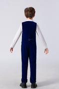 Cargar la imagen en la vista de la galería, Royal Blue Velvet 5 Piece Boy's Formal Boys Suits
